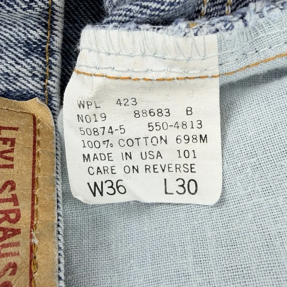 Vintage Levi's 550xx Jeans Mens 36x30 (34x30) Acid Wash Tapered 80s USA Made